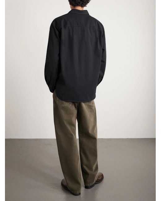 A.P.C. Blue Malo Logo-Embroidered Organic Cotton Shirt for men