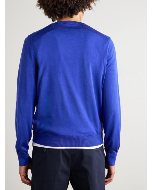 Tom Ford Blue Silk Sweater for men