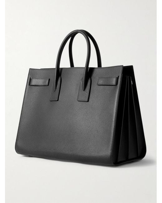 Saint Laurent Black Sac De Jour Large Full-Grain Leather Tote Bag for men