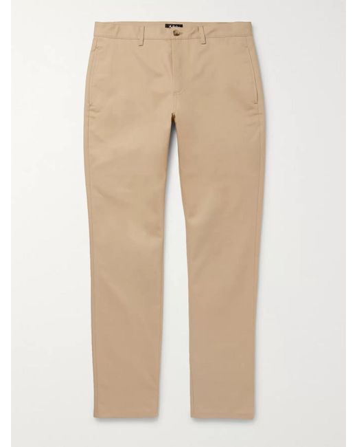 A.P.C. Natural Classic Cotton-gabardine Chinos for men