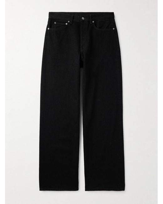 Jeans A Gamba Larga 1981 di Acne in Black da Uomo