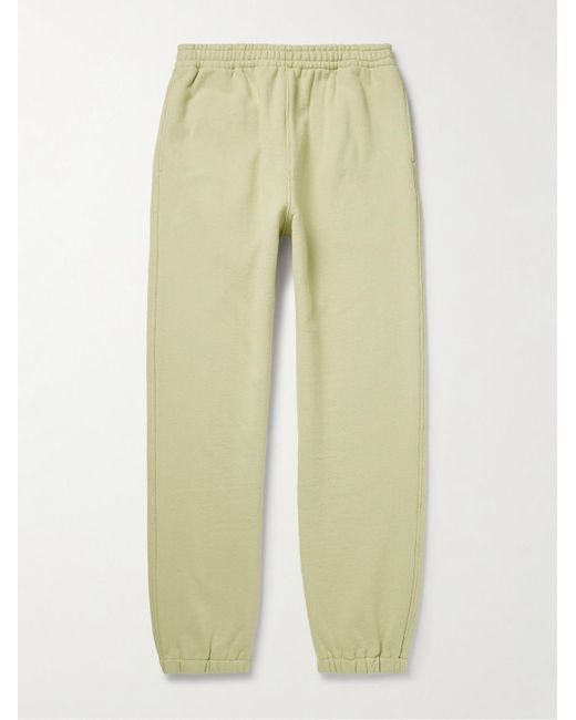 Auralee Green Tapered Cotton-jersey Sweatpants for men