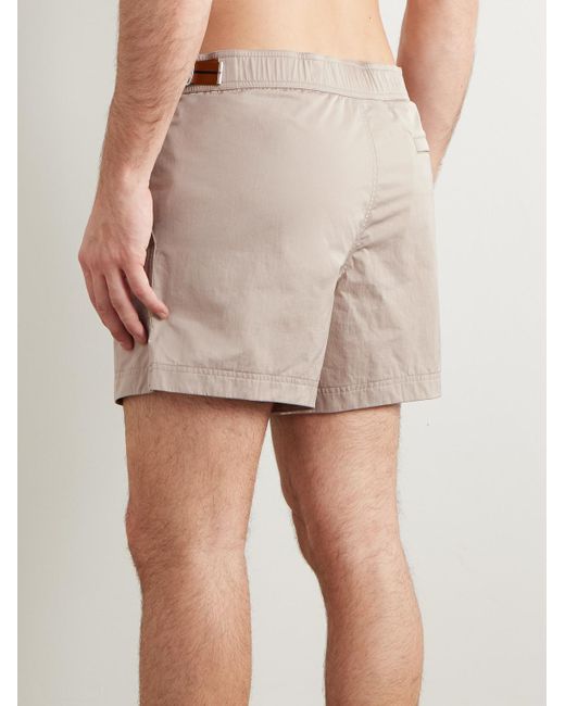 Zegna Natural Rio Straight-Leg Mid-Length Swim Shorts for men