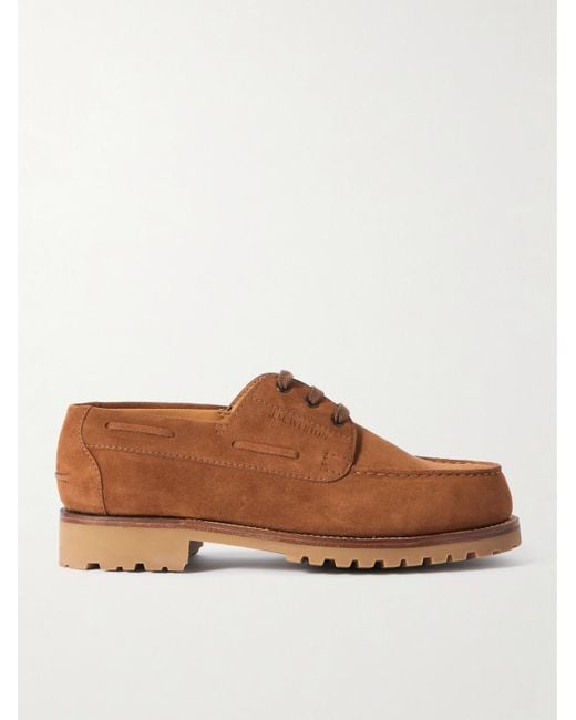 J.M. Weston Brown Suede Derby Shoes for men