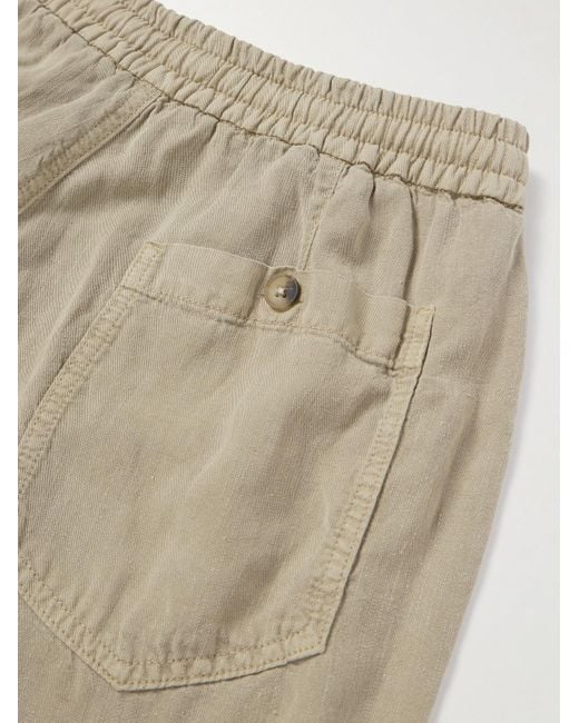 Altea Natural Straight-leg Lyocell And Linen-blend Twill Bermuda Shorts for men