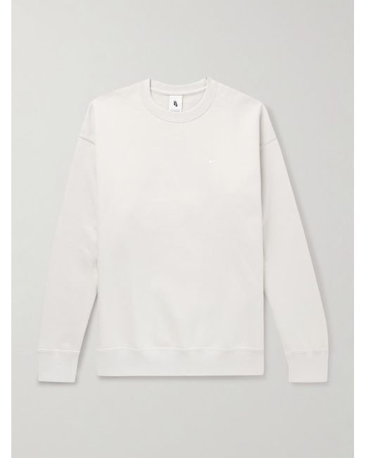 Nike Solo Swoosh Sweatshirt aus Jersey aus einer Baumwollmischung mit Logostickerei in Natural für Herren