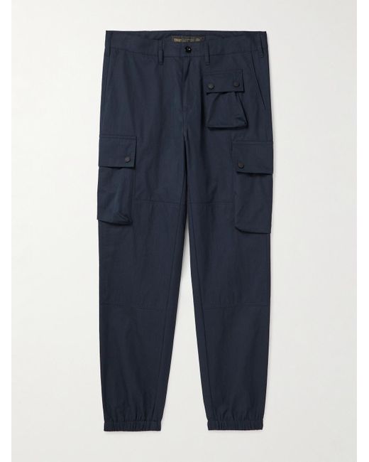 Belstaff Blue Trailmaster Tapered Cotton-blend Gabardine Cargo Trousers for men