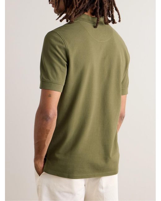 Drake's Green Cotton-piqué Polo Shirt for men