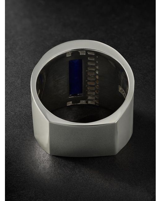 Suzanne Kalan Black 18-Karat, Lapis Lazuli And Diamond Ring for men