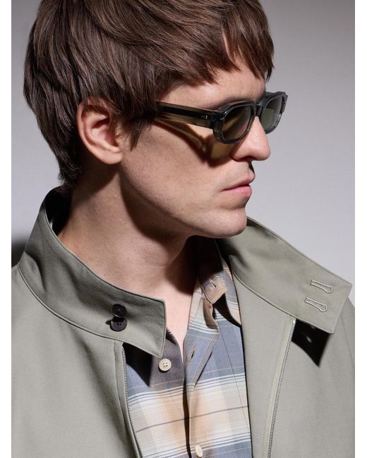 Ahlem Green Jules Oval-Frame Acetate Sunglasses for men