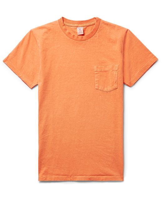 Velva Sheen Orange Cotton-jersey T-shirt for men