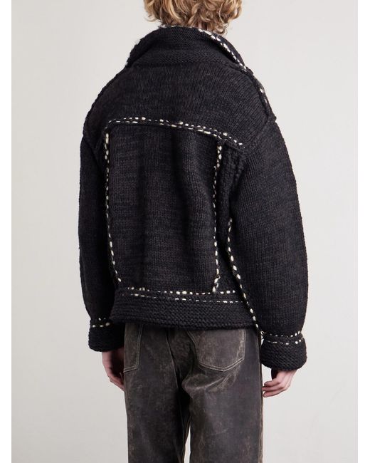 Kapital Black Embroidered Wool Jacket for men