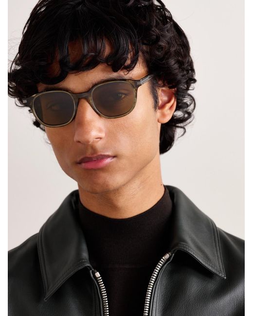 Zegna Multicolor Round-Frame Acetate Sunglasses for men