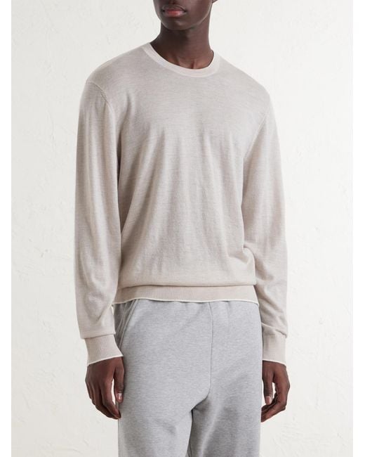 James Perse White Cashmere Sweater for men