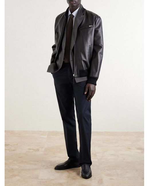 Massimo Alba Blue Mauko Straight-leg Cotton Trousers for men
