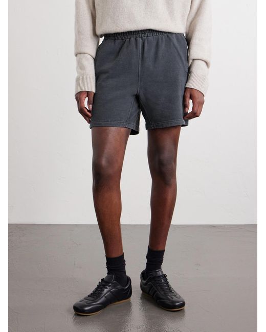 Remi Relief Gray Straight-Leg Cotton-Jersey Shorts for men