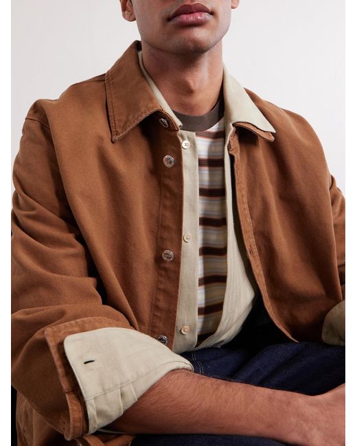 Cotton Overshirt di A.P.C. in Brown da Uomo