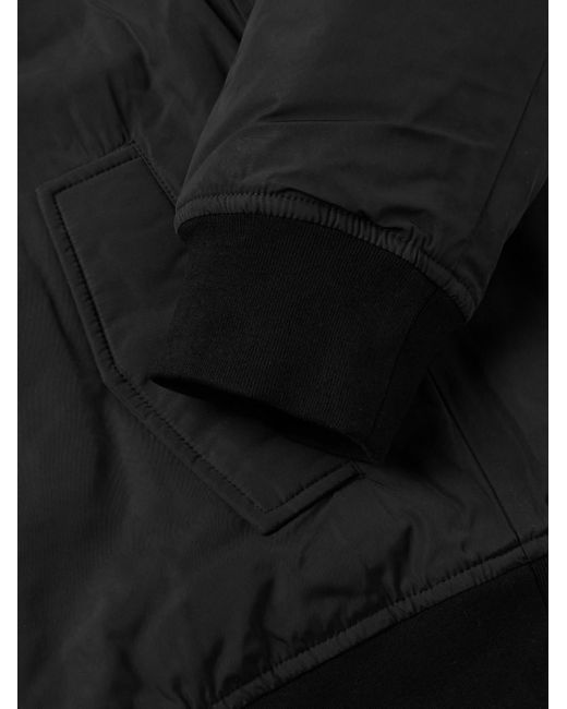 James Perse Black Padded Recycled-twill Bomber Jacket for men