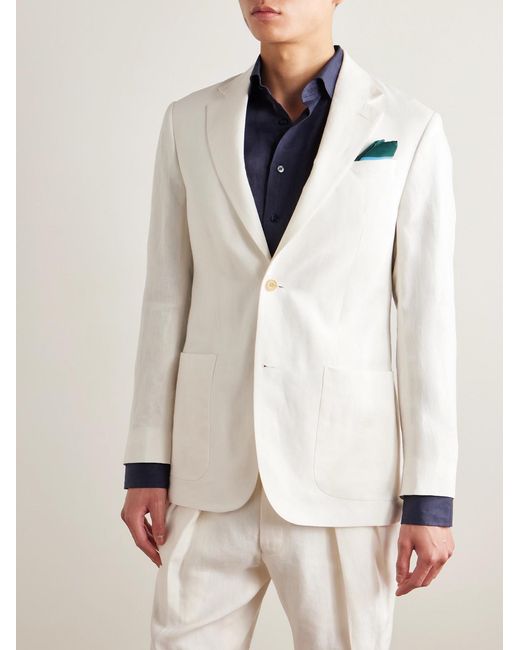 Richard James Natural Chapman Linen Suit Jacket for men