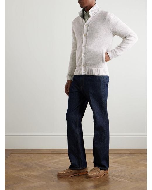 Slowear White Zanone Cotton Cardigan for men