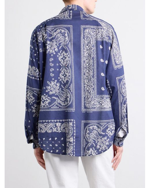 Kapital Blue Printed-Cotton Shirt for men