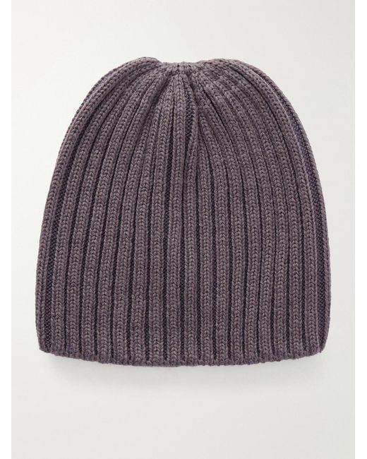 Our Legacy Purple Boston Merino Wool Beanie for men