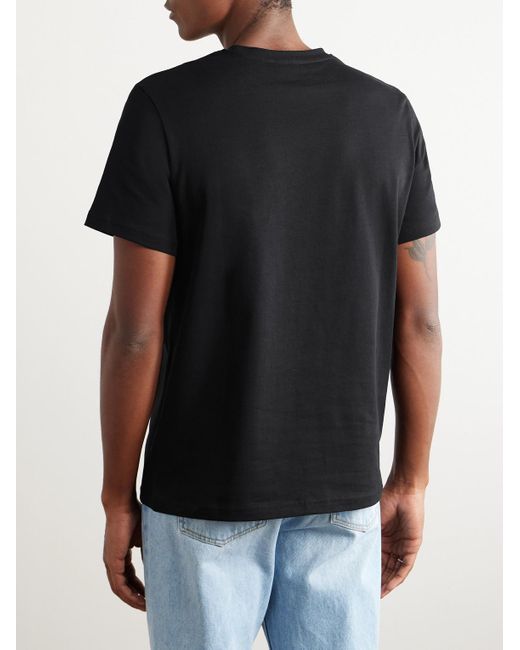A.P.C. Raymond T-Shirt aus Baumwoll-Jersey mit Logostickerei in Black für Herren
