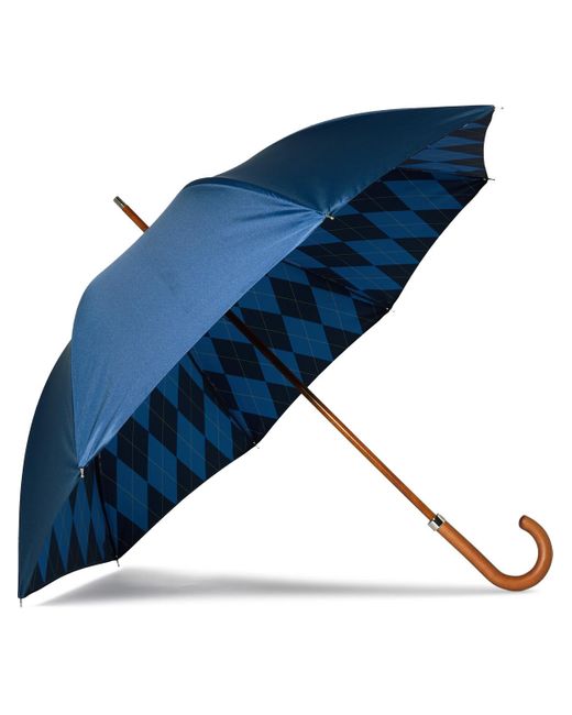 Kingsman Blue London Undercover Argylle Wood-handle Umbrella for men