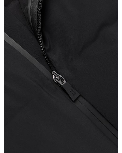 Herno Black Quilted Stretch-Nylon Hooded Down Jacket for men
