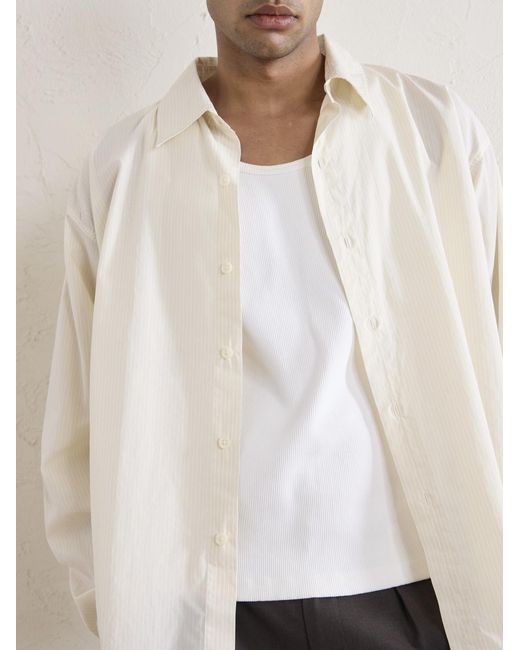 mfpen Natural Exact Striped Cotton Shirt for men