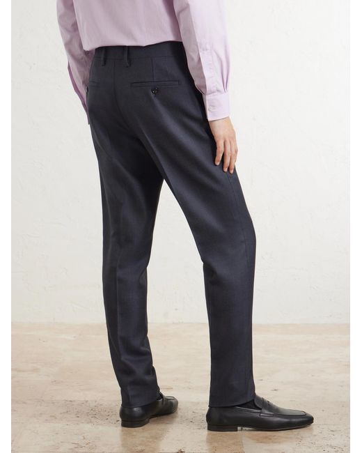 Lardini Blue Straight-Leg Wool Suit Trousers for men