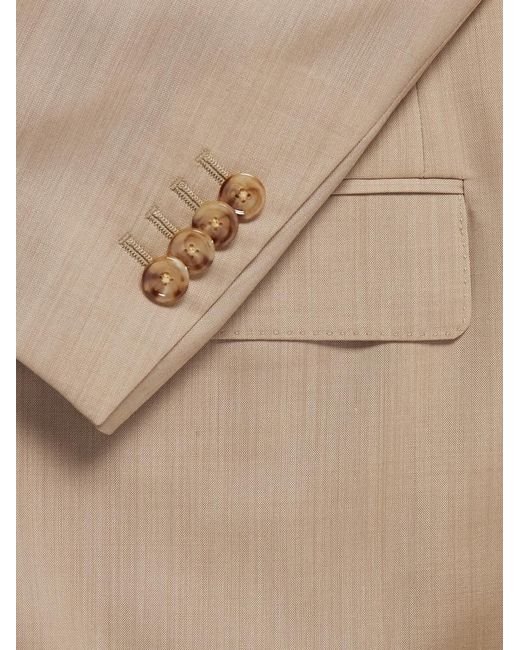 Lardini Natural Embellished Virgin Wool Suit Jacket for men