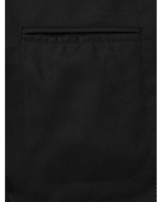 STÒFFA Black Unstructured Wool-crepe Blazer for men