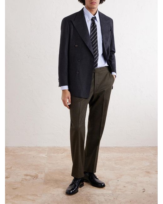 J. Mueser Green Waverly Straight-leg Virgin Wool Suit Trousers for men