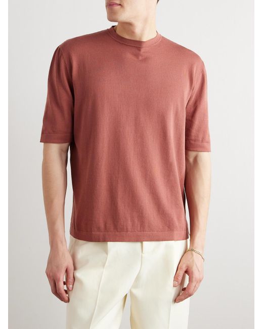 Lardini Red Cotton T-shirt for men