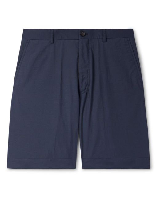 Incotex Blue Teknosartorial Wide-Leg Cotton-Blend Shorts for men