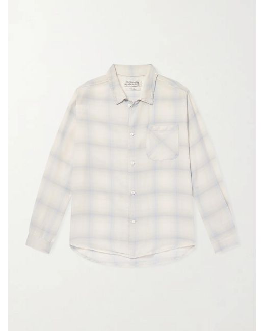 Remi Relief White Viyella Checked Wool-blend Shirt for men