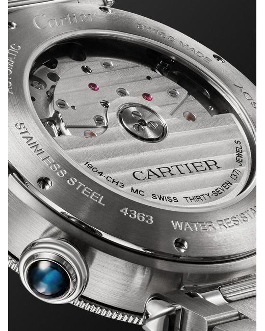 Cartier Black Pasha De Automatic Chronograph 41mm Stainless Steel Watch for men
