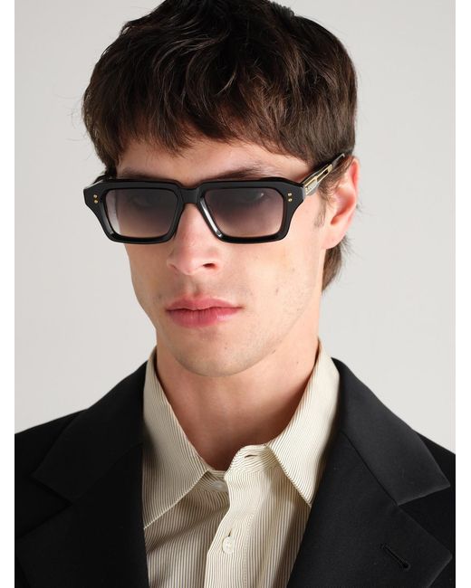 Dita Eyewear Black Detron Square-Frame Titanium And Acetate Sunglasses for men