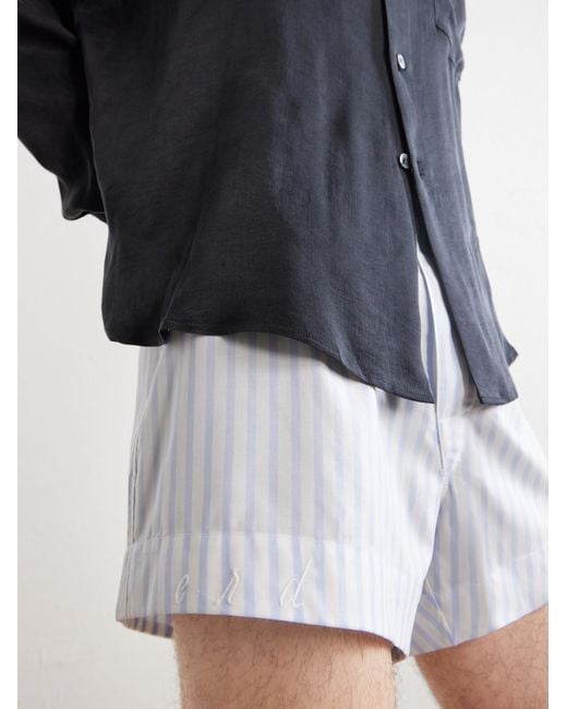Enfants Riches Deprimes White Henri's Everyday Striped Wool And Silk-Blend Boxers for men
