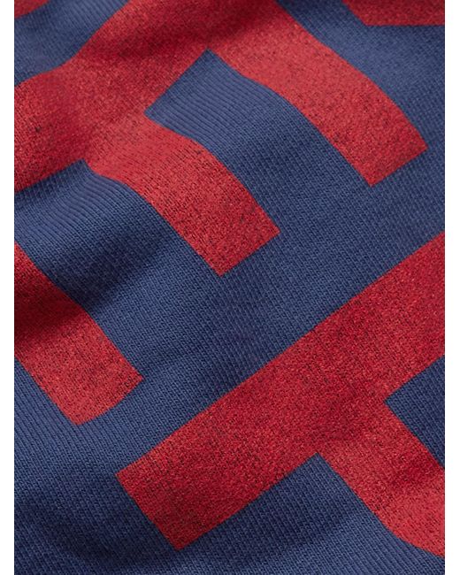 GALLERY DEPT. Blue Team Dept Tapered Embroidered Printed Cotton-Jersey Sweatpants for men