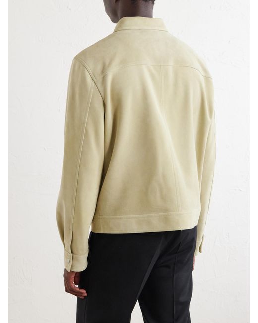 FRAME Natural Suede Trucker Jacket for men