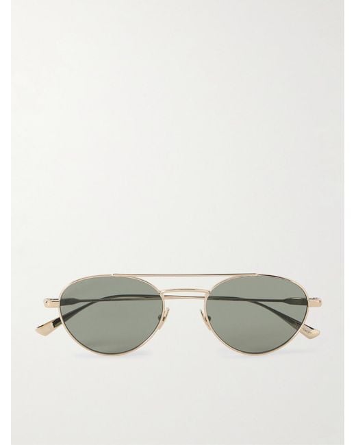 Saint Laurent Metallic Aviator-Style-Tone Sunglasses for men