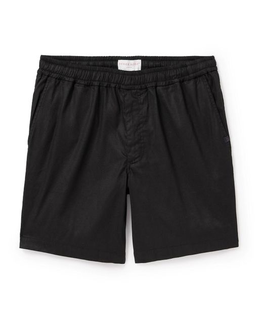 Derek Rose Black Harris 1 Straight-leg Lyocell-blend Shorts for men