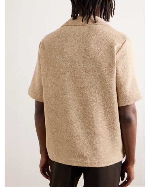 Séfr Natural Mate Cotton-blend Bouclé Polo Shirt for men