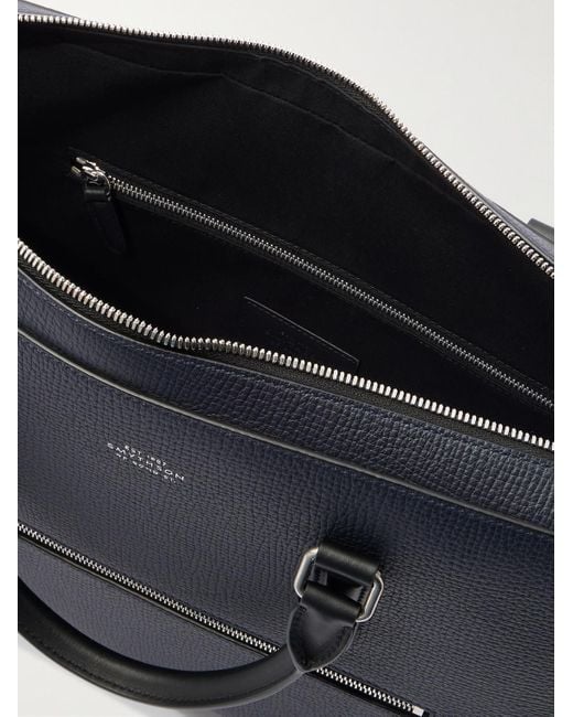 Smythson Black Ludlow Full-Grain Leather Briefcase for men