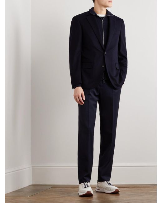Loro Piana Blue Rivoli Storm System Cashmere-Blend Blazer for men