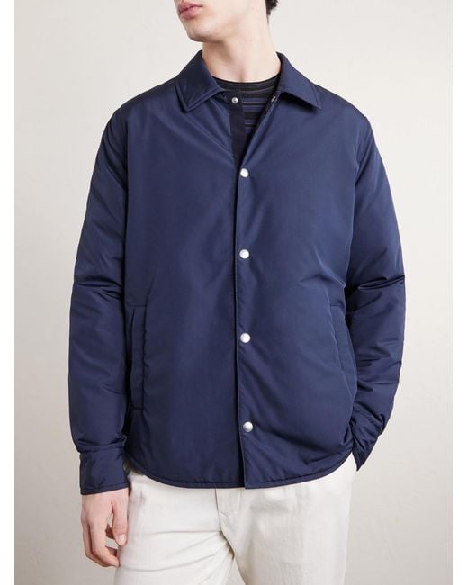 Slowear Blue Padded Shell Overshirt for men