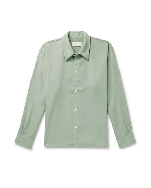 Second Layer Green Woven Shirt for men