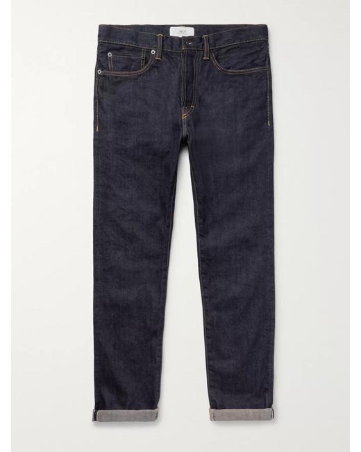Mr P. Blue Slim-Fit Selvedge Denim Jeans for men